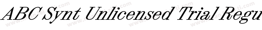 ABC Synt Unlicensed Trial Regular字体转换